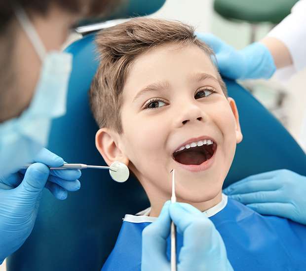 dentist in dunwoody with young dental patient
