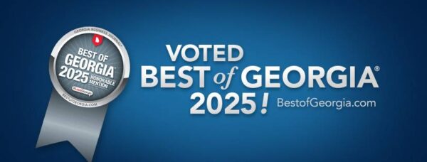 dunwoody dental office plunkett and chaw awarded best of georgia dentists 2025 badge